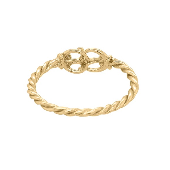 NEW IN BOX Cleopatra’s Bling LOVER’S KNOT PINKY RING - 18K GOLD PLATED/ Size 5 - Picture 3 of 12